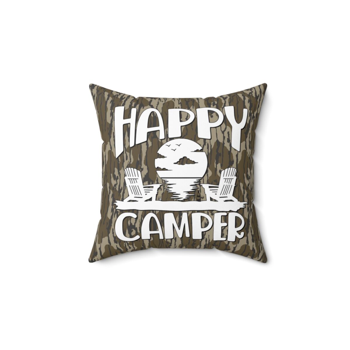 Camo Square Pillow – Double-Sided Print with Custom Options
