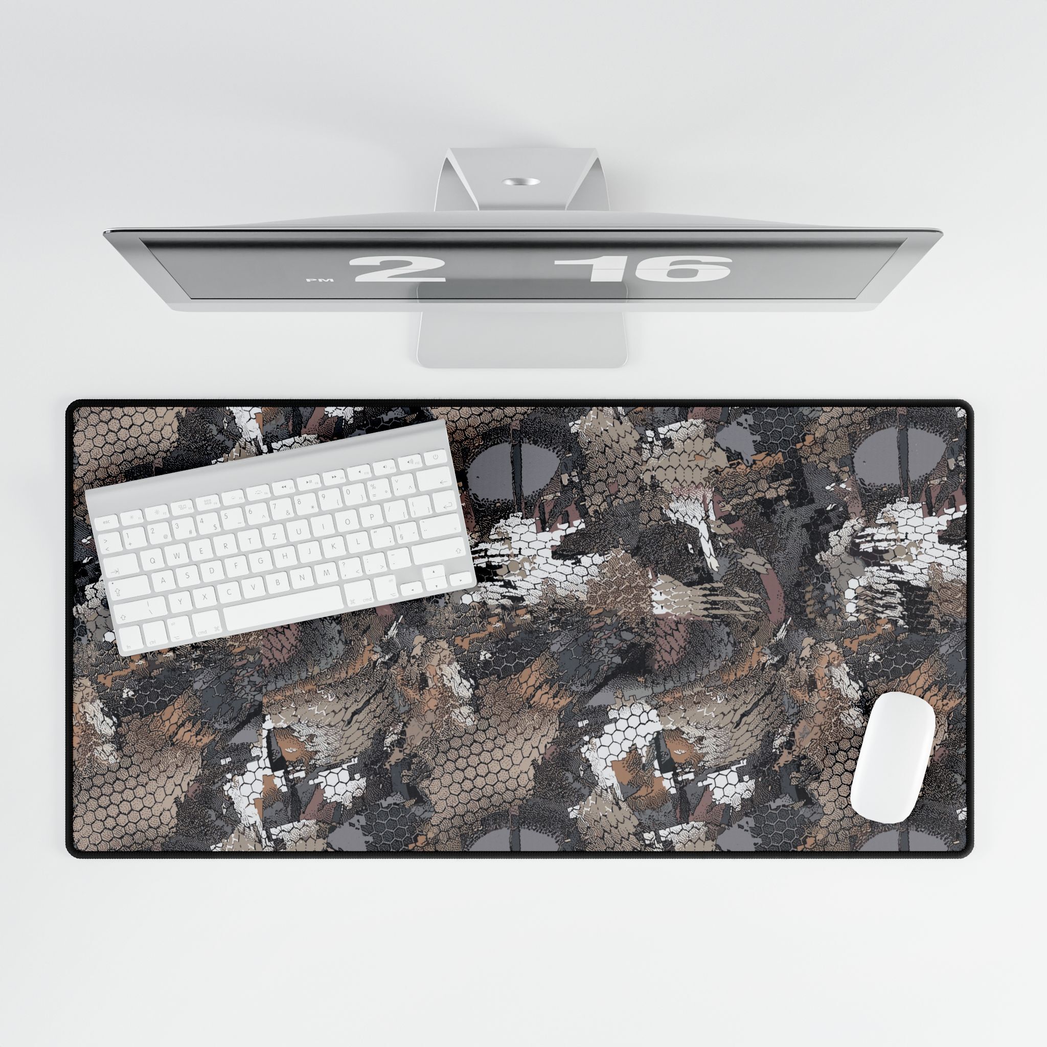 Camo Stylish Desk Mats for Home Office, Ergonomic Desk Accessories, Elegant Work Surface, Gift for Students, Camouflage and Black Designs