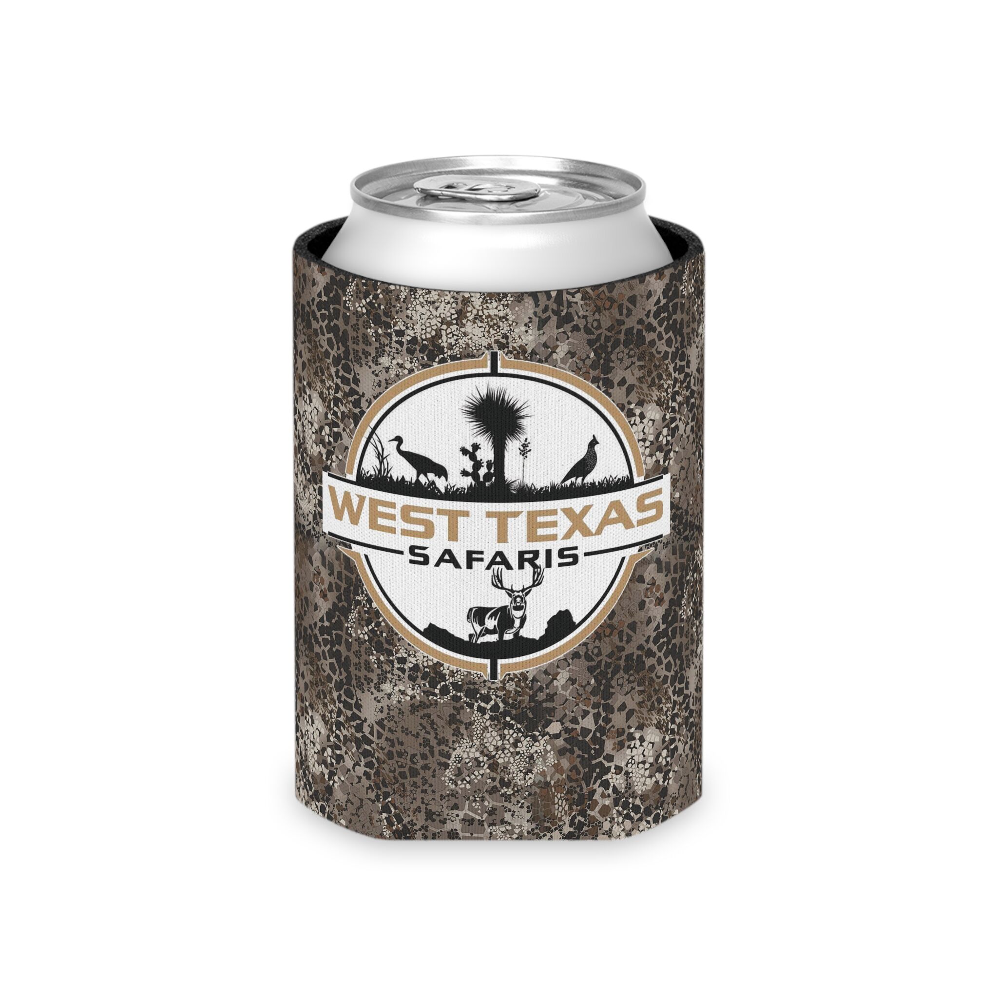 West Texas Safaris Camo Can Cooler – Stay Chill in Style
