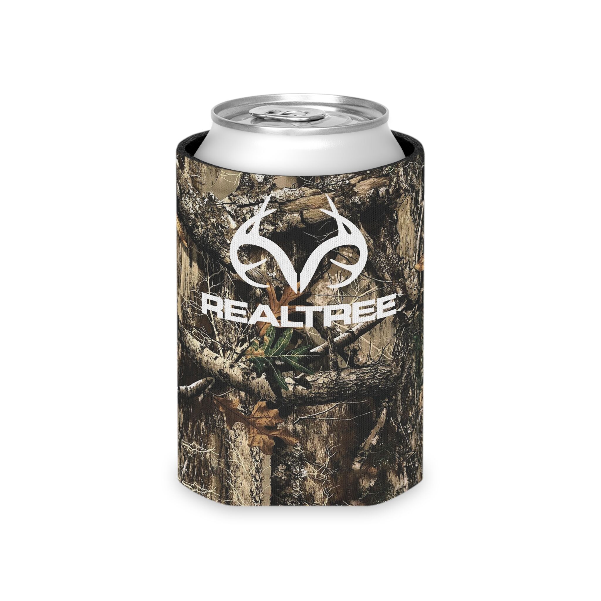 Camo Koozie Cooler: Keep Drinks Cold in Style Outdoors || Realtree Edge Can Cooler – Lightweight, Durable & Perfect for Adventures