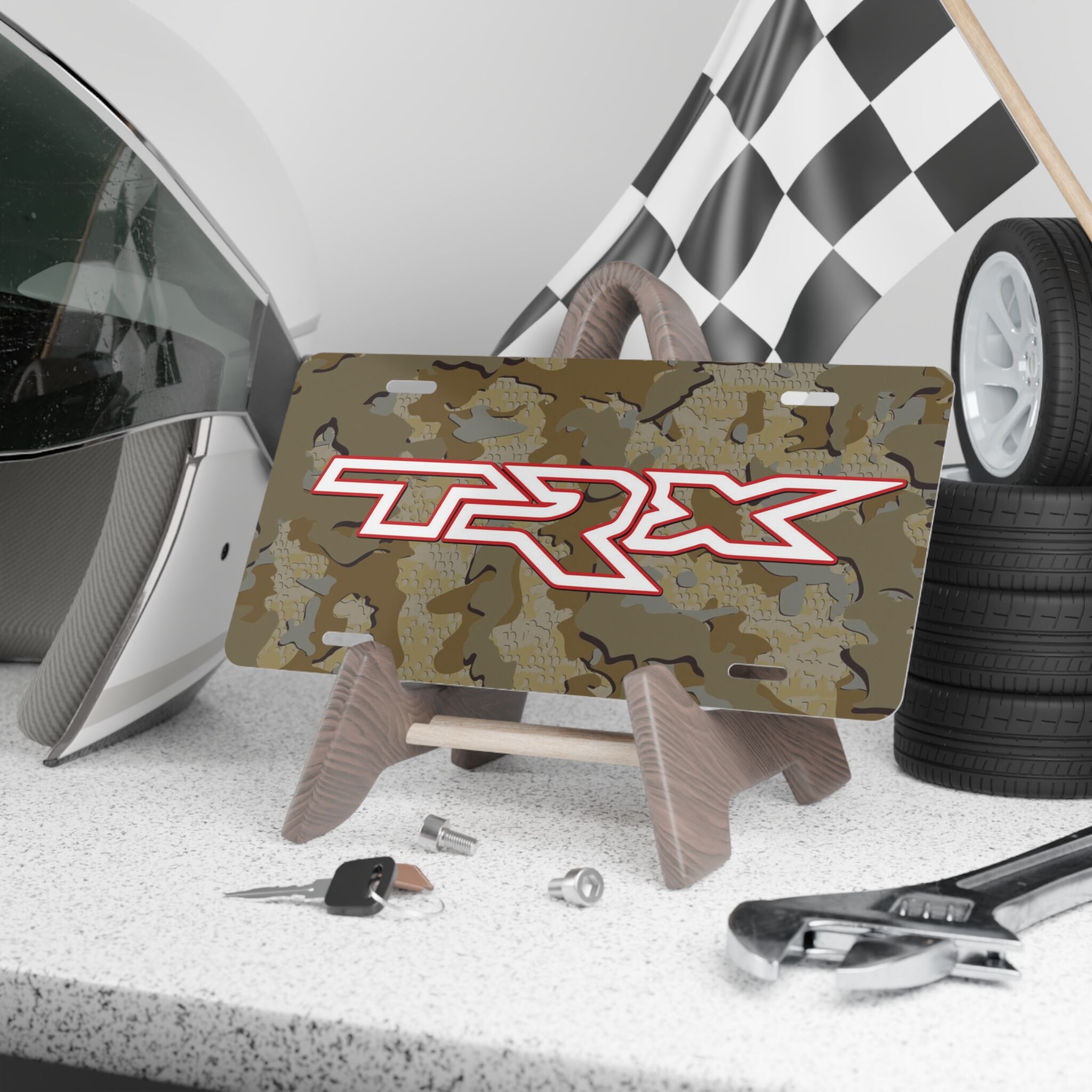 Custom Vanity Plate Tag With TRX And Camo
