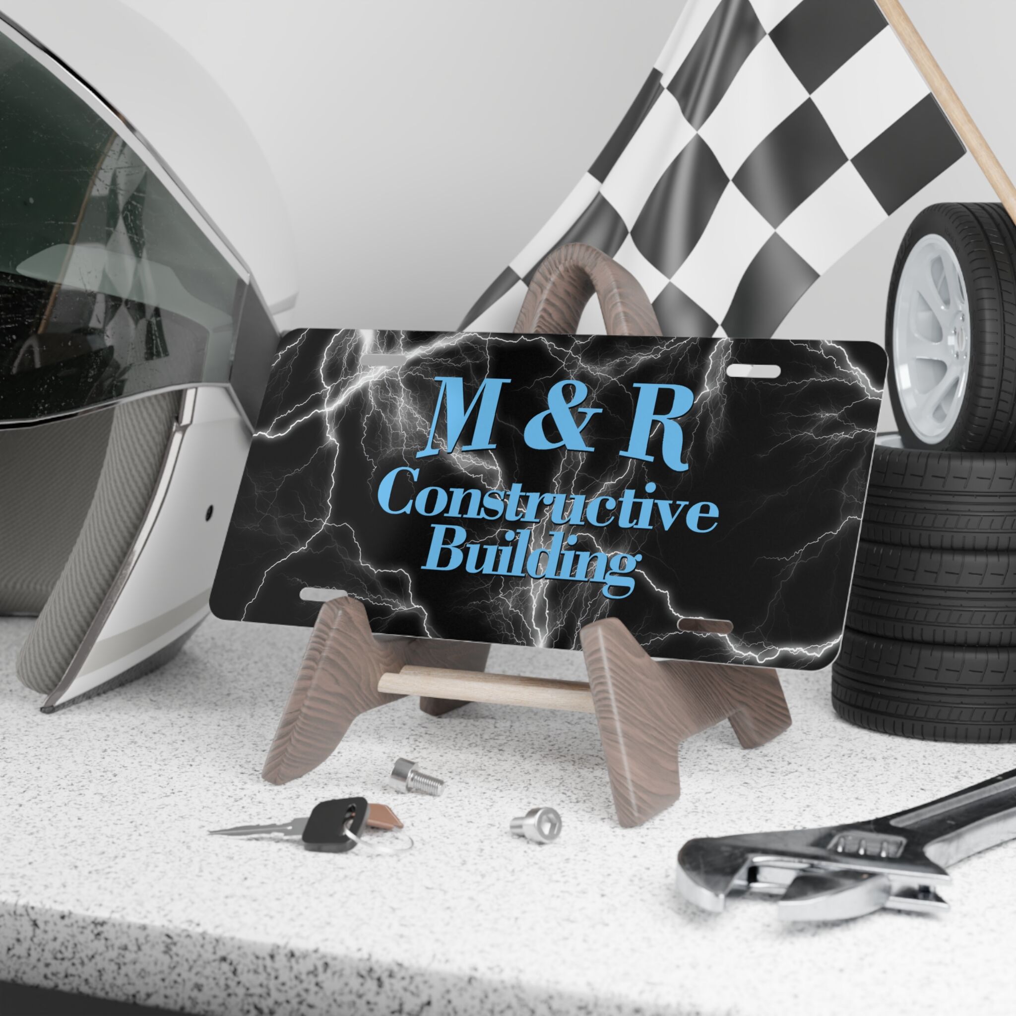 Custom Camo Vanity Plate M&RV7