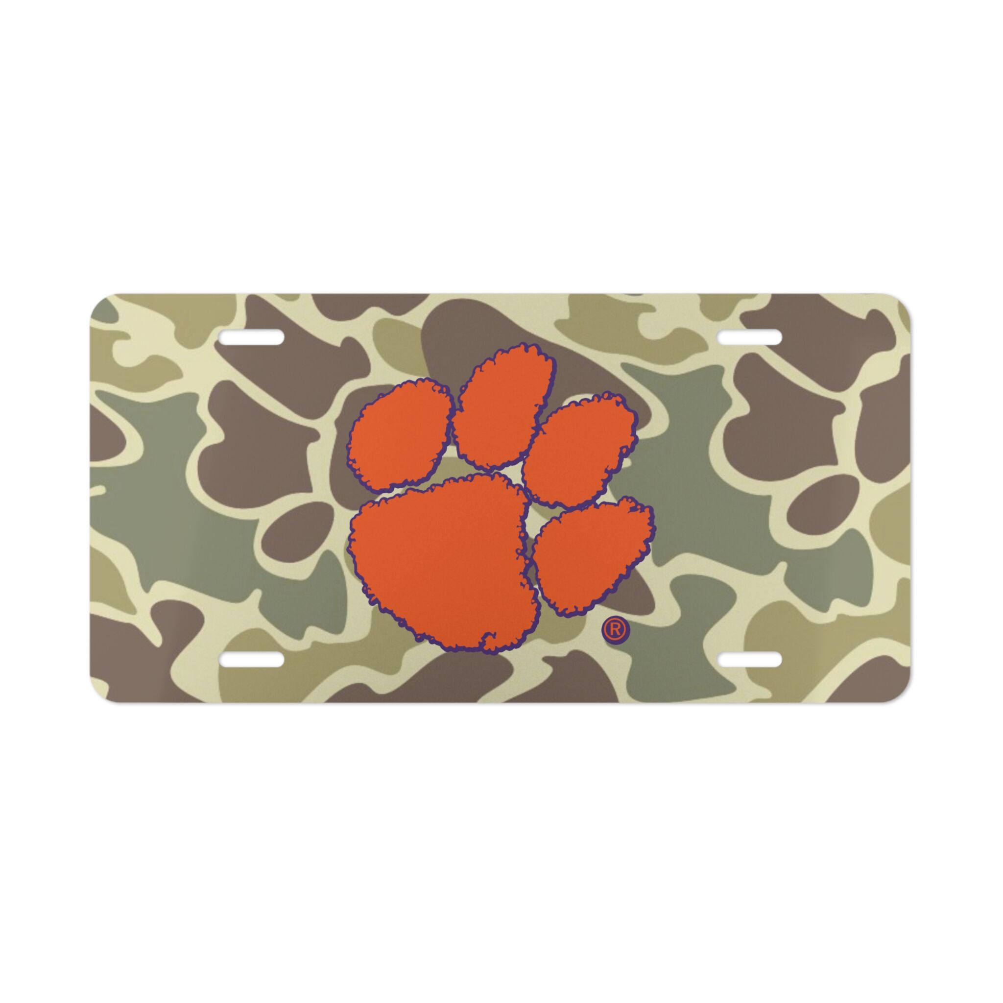 Durable Drake Woodland Duck Hunter Camo Front Vanity Plate for Trucks and Cars