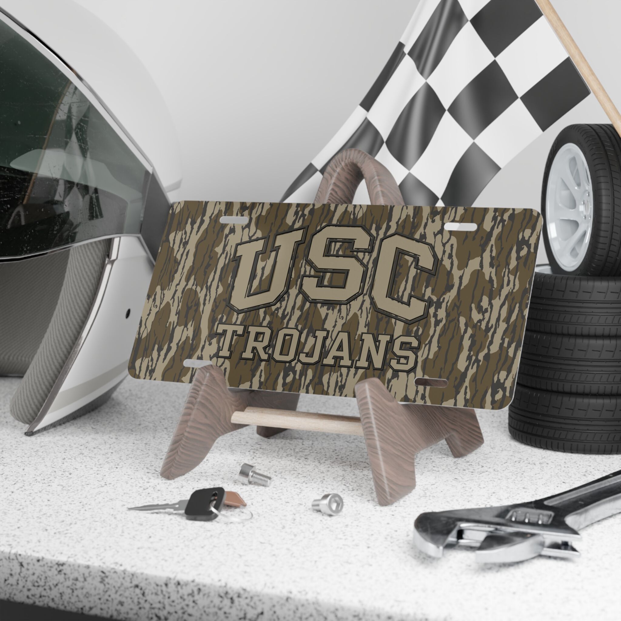 Weatherproof Hunter Camo Front License Plate for Trucks and Cars