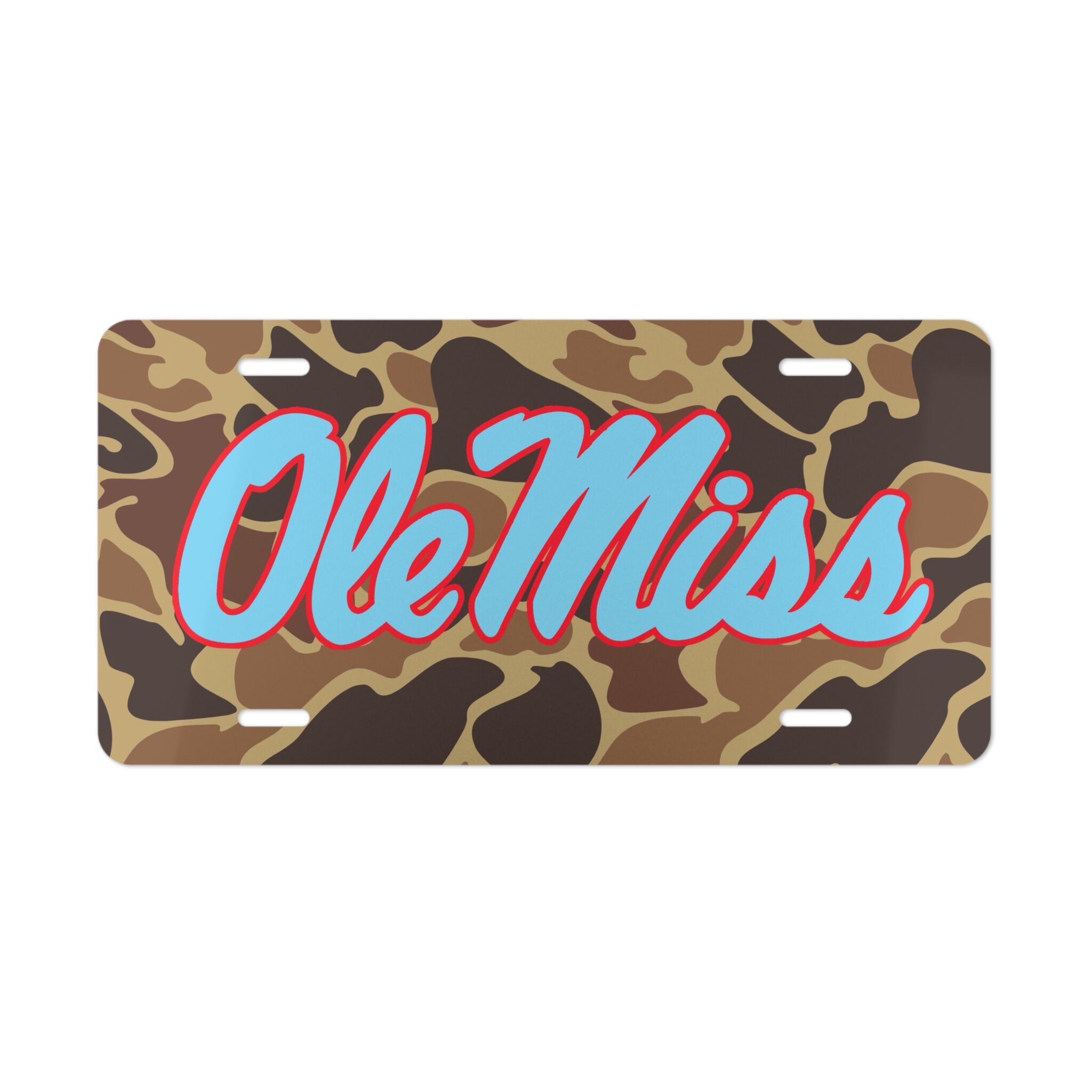 Ole Miss Camo Front Plate – Authentic Drake Camouflage Style