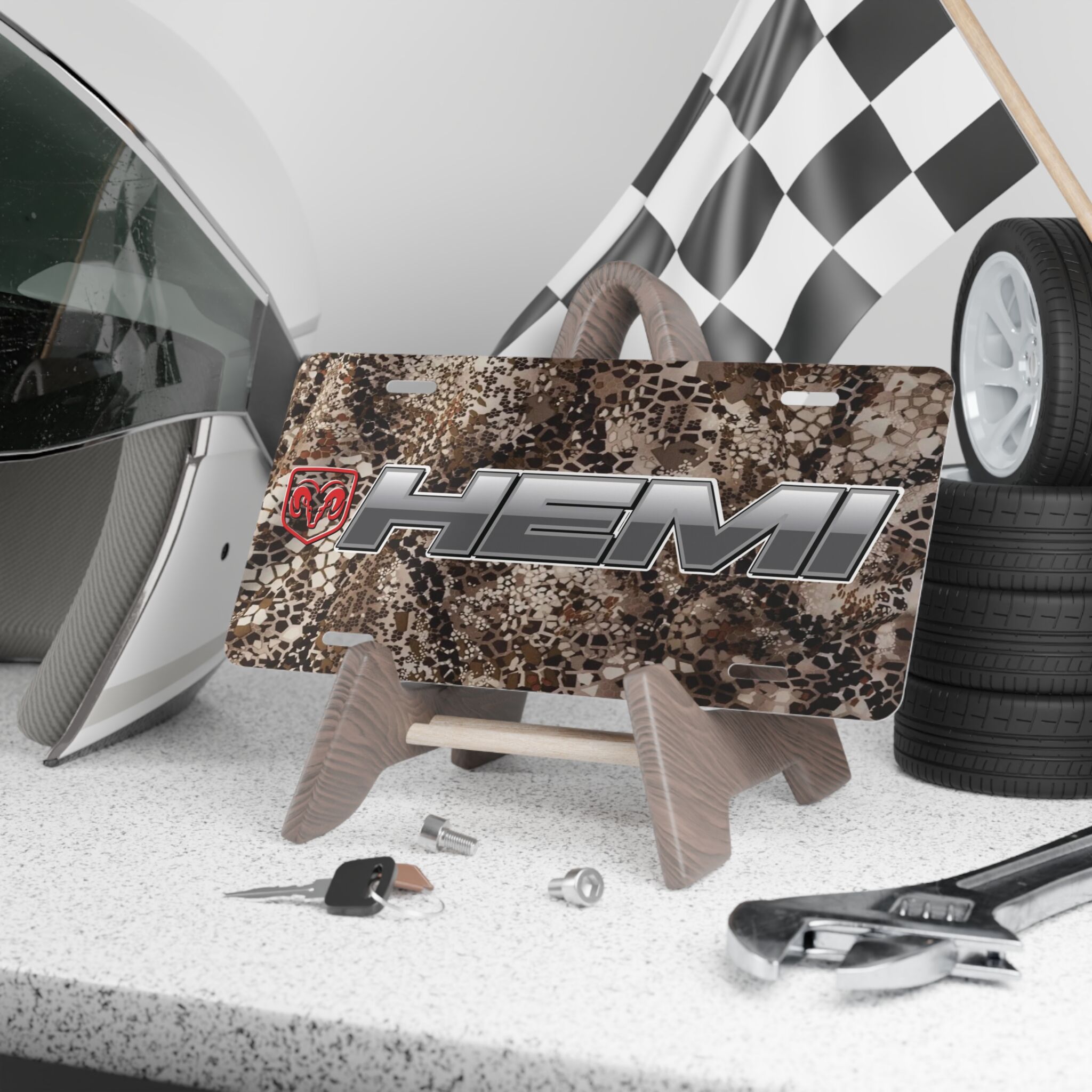 Durable Hemi Camo License Plate with Real Hunter Pattern